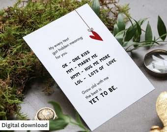 Valentines Day Card I Love You so much, Valentines day card for him,Husband,  Romantic Anniversary Card