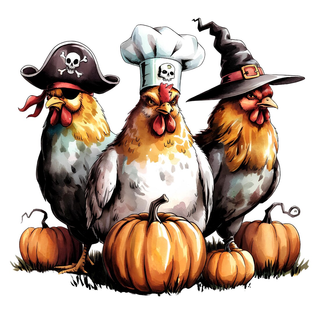 Chicken Clipart Halloween PNG, Chicken Png Shirt Halloween Chickens Png ...