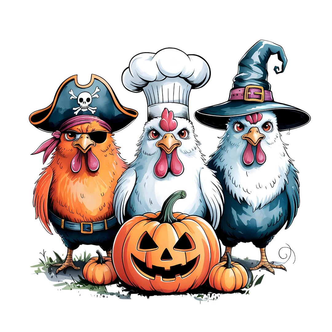 Chicken Clipart Halloween PNG, Chicken Png Shirt Halloween Chickens Png ...
