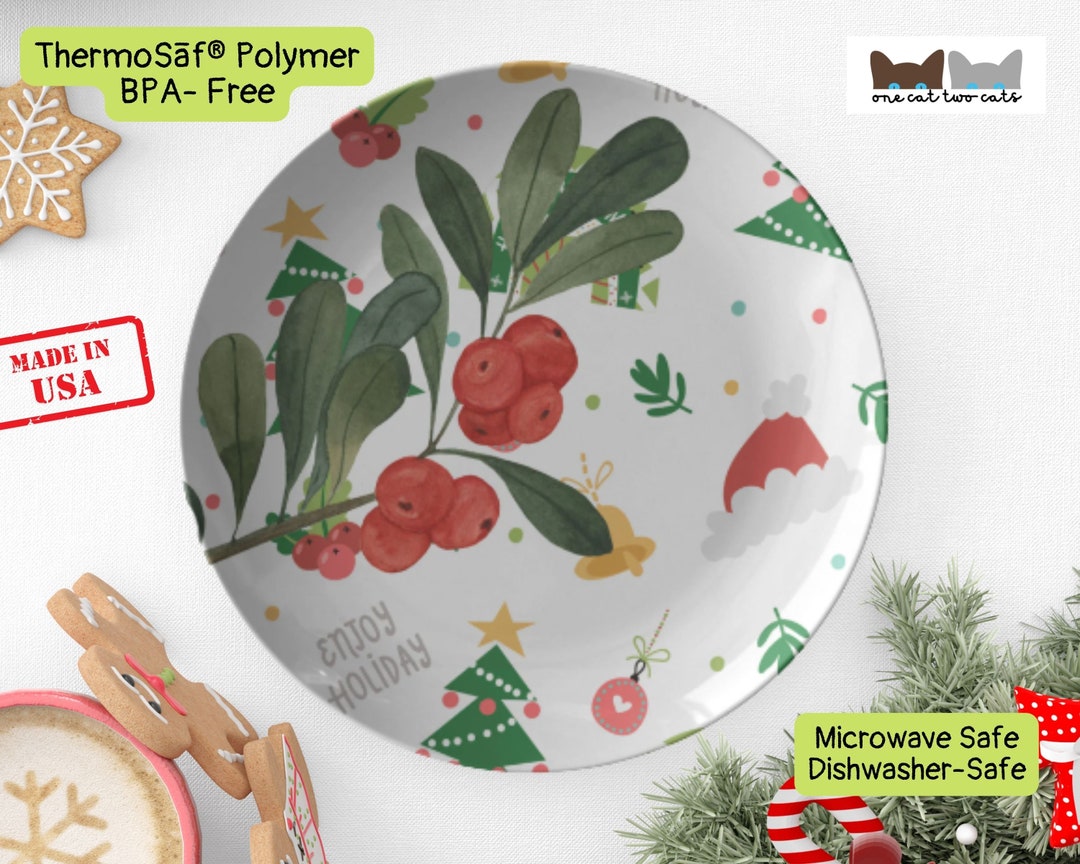 Christmas Plate Holiday Dining Set Christmas Dishes - Etsy