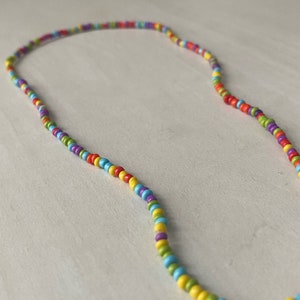 rainbow beaded necklace