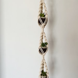 Macrame Mini Triple Plant Hanger