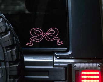 Sticker noeud voiture, Sticker voiture, Sticker noeud style coquette, Sticker vinyle voiture girly, Sticker voiture, Sticker camion, Sticker tendance, Stickers pour femme