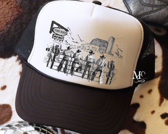 Western Cowboys Trucker Hat, Foam Trucker Hat, Country Concert Hat, Cowgirl Style Trucker Hat, Trendy Trucker Hat, Summer Hat, Rodeo Cap