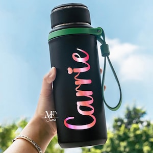 Name Vinyl Decal, Custom Name Decal Sticker, Holographic Name Water Bottle Decal, Personalized Name Sticker, Stickers For Water Bottles