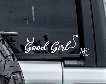 Good Girl Car Decal, Smut Book Vinyl Decal, Trending Decals For Cars, Cute Car Accessories, Book Lover Decal, Dark Romance