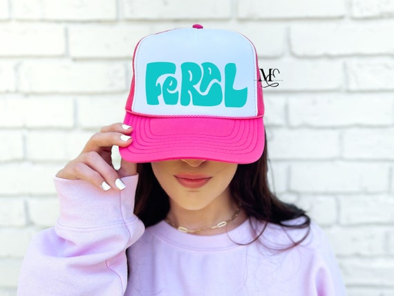 Feral Foam Trucker Hat, Funny Feral Hat For Women, Trucker Hat For Women, Trendy Trucker Hat For Women, Baseball Cap, Lake Hat