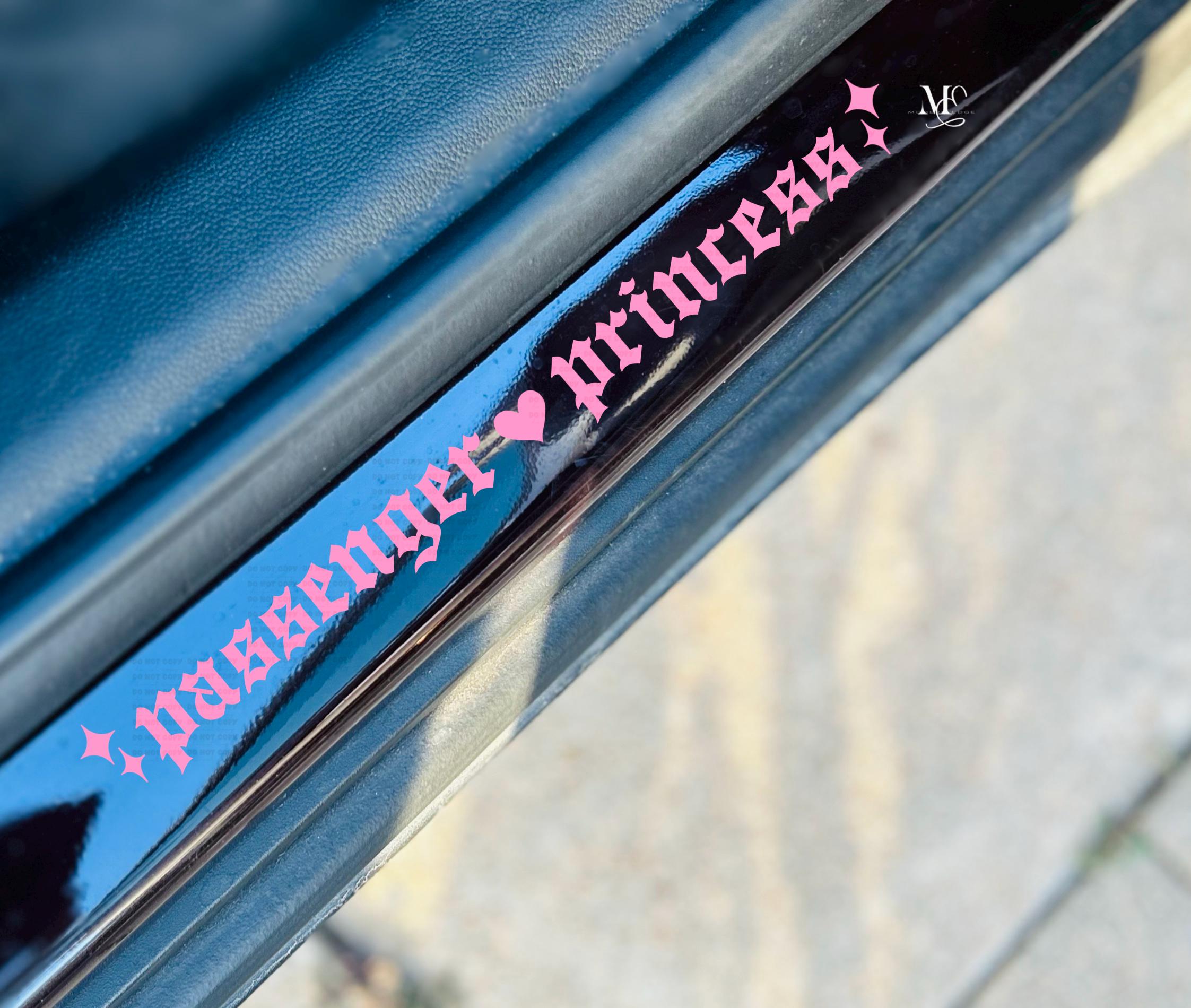 Passenger Princess Vinyl Car Decal, Girly Vinyl Sticker For Window, Trending Vinyl Decal, Cute Car Accessories, Vinyl Car Decal For Women
