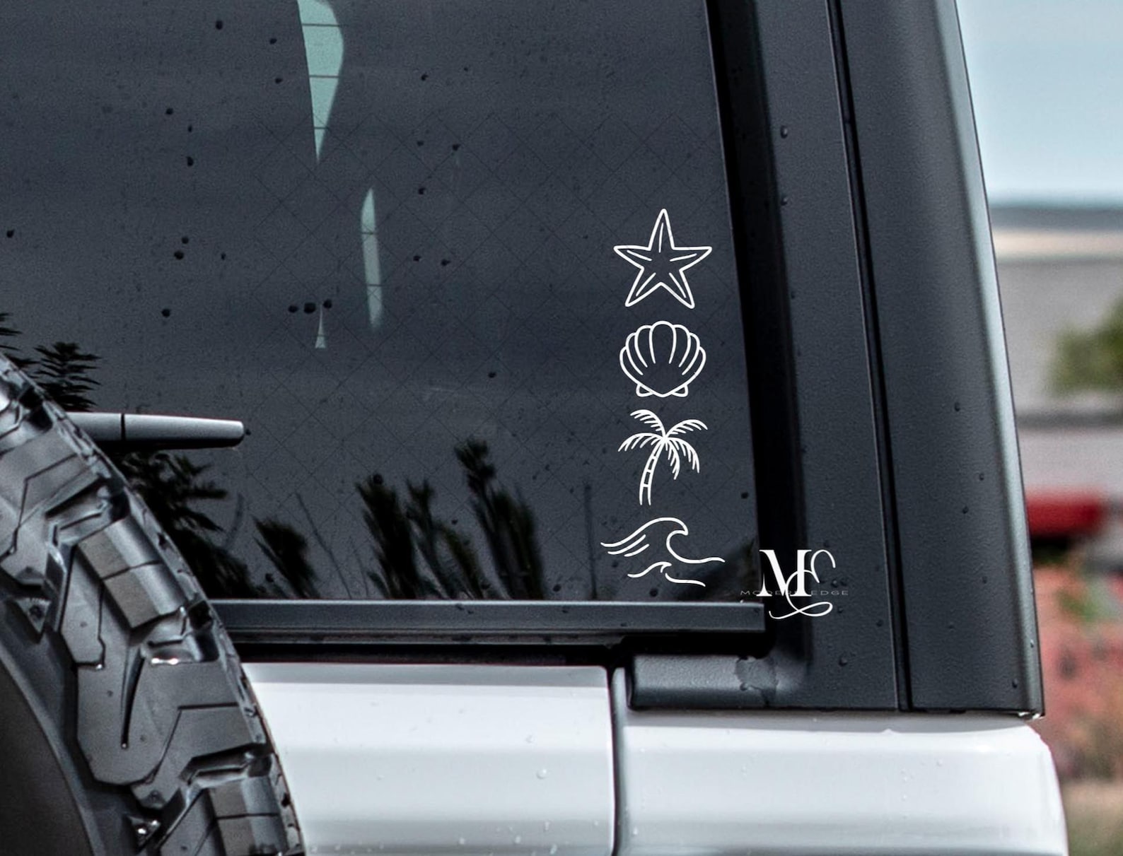 Beach-themed Vinyl Decal