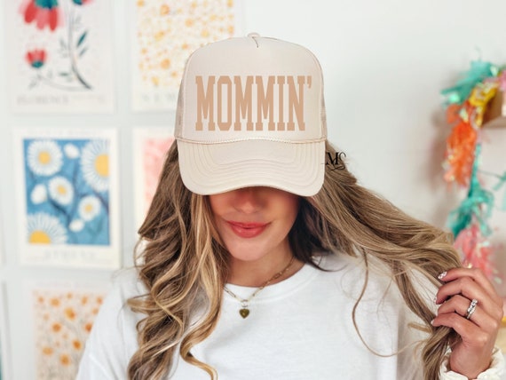 Mommin' Trucker Hat, Foam Trucker Hat, Trending Trucker Hat For Women, Cowgirl Style Trucker Hat, Cute Mama Hat Trucker Style
