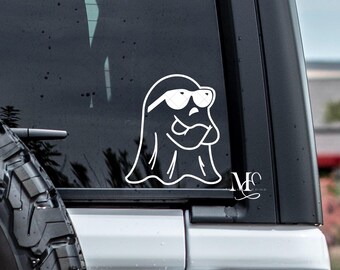 Ghost Boo Sheet Car Decal, Funny Ghost Vinyl Decal, Trending Decals For Cars, Cute Car Accessories, Spooky Vinyl Sticker