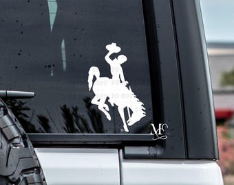 Licensed Wyoming Cowboys Steamboat Decal, Wyoming Decal, Wyoming Cowboys Sticker, Cute Car Accessories, Truck Decal, Wyoming Decal Sticker