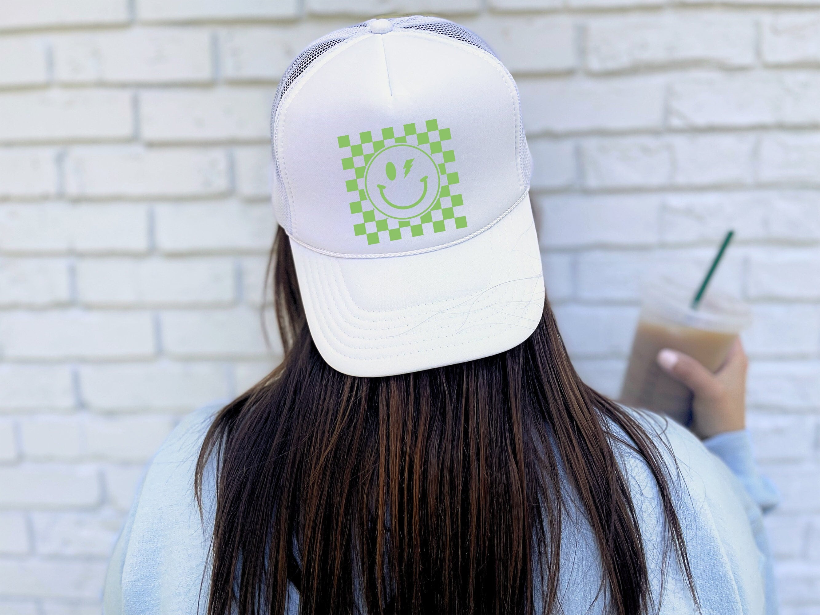 Smiley Cowboy Trucker Hat - Black main image 0