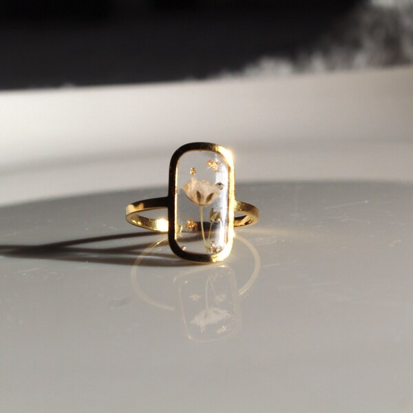 Bague COURONNE – Acier Inoxydable Ajustable Dorée & Argentée avec Strass | Bijou Femme Original