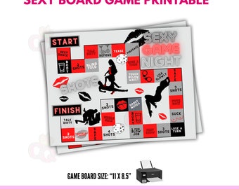 Juego de mesa para adultos, imprimible, juego para parejas, plantilla de Canva, dados sucios, juego de San Valentín, juego de juegos previos, regalos para él, juego de amor