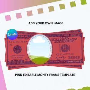 Bearbeitbare Canva-Vorlage, bearbeitbares Geld, bearbeitbarer Dollarschein, Geld, Canva Geld, benutzerdefinierte Rechnungen, Hundertdollarschein