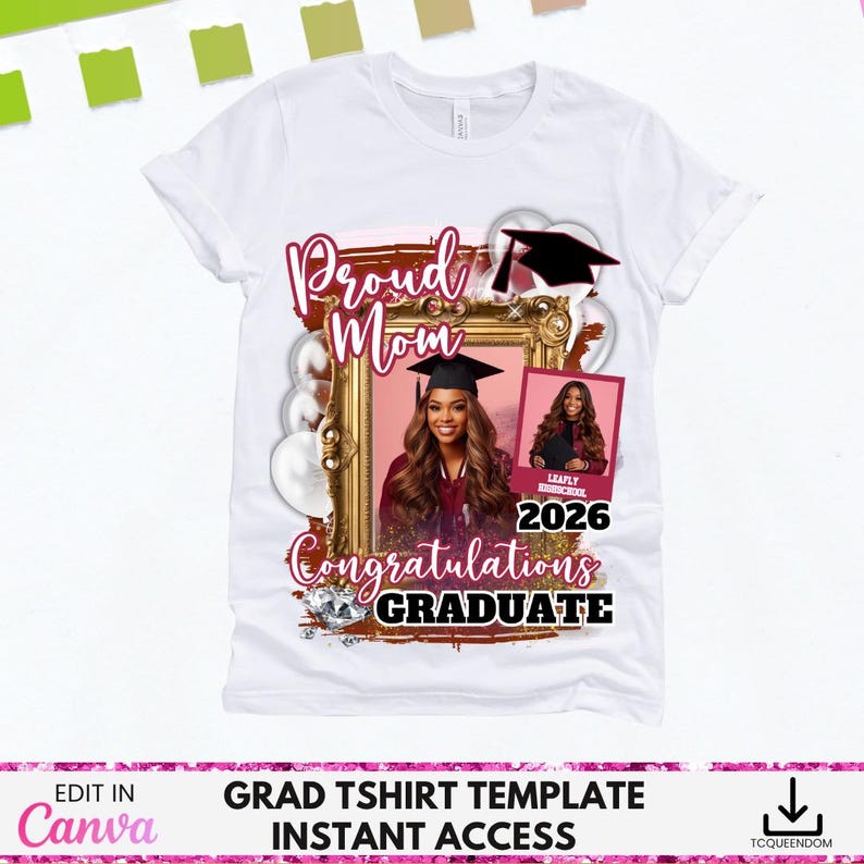Editable Graduation TShirt Template, Graduation T Shirt Design, Canva Template, Canva Graduation TShirt, sublimation, dtf, Graduation Shirt image 4