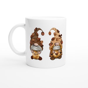 Coffee Gnomes! Two sided image Coffee Mug 11 oz.  Premium Quality Gift Idea. Quality Gift Idea.