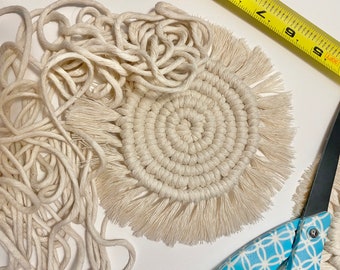 PDF Macramé Untersetzer Tutorial | Sofort Download | Anfänger Macramé Anleitung | DIY-Muster | Makramee