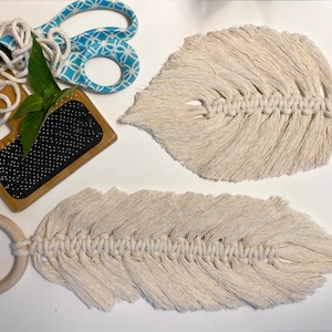 Macramé blad- en verenpatroon | PDF-zelfstudie | Direct downloaden | Instructies voor beginners | DIY Macramé | Blad | Veerkracht