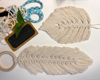 Macramé blad- en verenpatroon | PDF-zelfstudie | Direct downloaden | Instructies voor beginners | DIY Macramé | Blad | Veerkracht