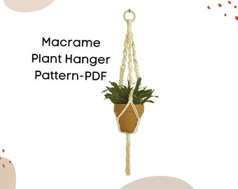 PDF Macramé Plant Hanger Tutorial | Instant Download | Beginner Macramé Instructions | DIY Pattern | Macrame