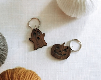 Wooden Spooky Keychains | Ghost