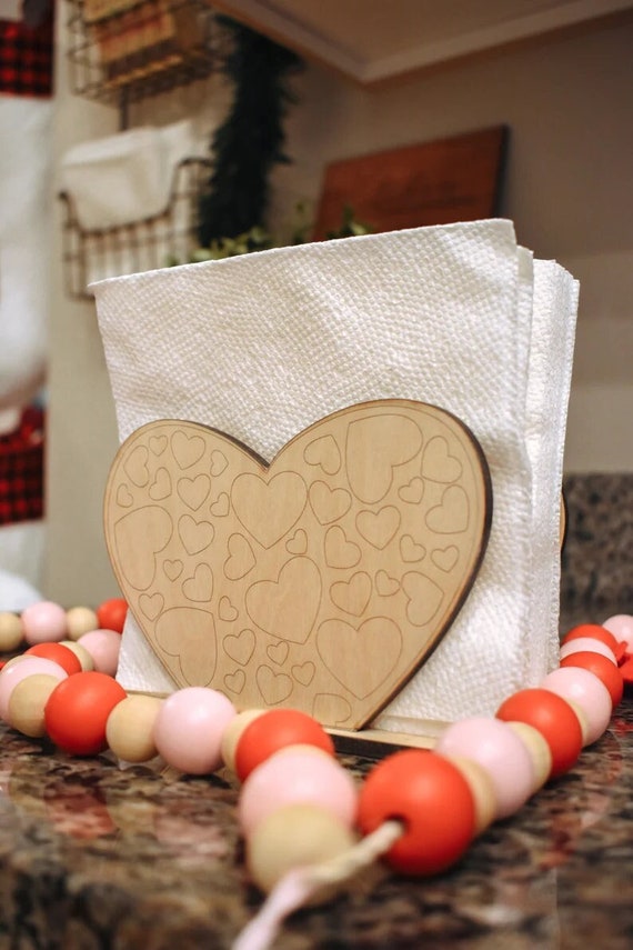 Heart Shaped Napkin Holder Kitchen Decor Napkin Holders Etsy