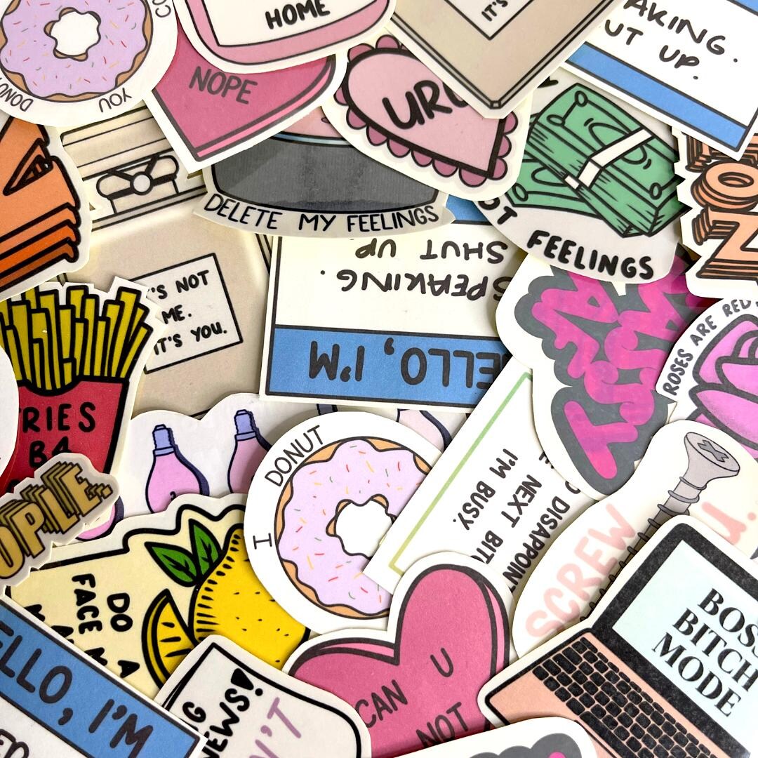 Relatible Sticker Sassy Sticker Bundle | Funny Relatable Stickers | Aesthetic Laptop ...