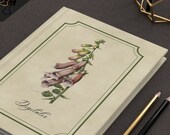 Pretty Flower Notebooks, Flower Design Journal, Notepads, Foxglove Flower Stationary, Foxglove Flower Notebook