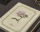 Pretty Flower Notebooks, Flower Design Journal, Notepads, Pink Rose Flower Stationary, Pink Rose Notebook, Lined Journal, Gardening Gift