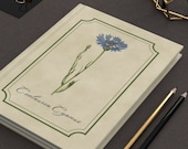 Pretty Flower Notebooks, Cornflower Journal, Lined Notepads, Flower Stationary, Floral Notebook, Lined Notebook