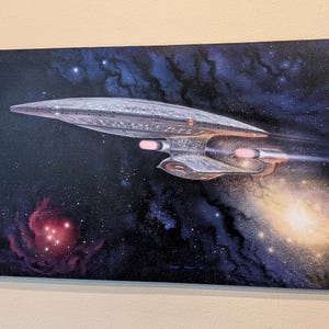 STAR TREK **CANVAS** Kapitän's Bereitschaftsraum Die nächste Generation - Leinwanddruck - Malerei - Movie Prop Replica - Hochgenau