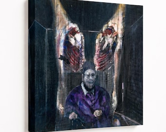 BATMAN 1989 **CANVAS** Joker Painting Francis Bacon "Figure with Meat" - Tim Burton - Michael Keaton - Jack Nicholson - Movie Prop Replica