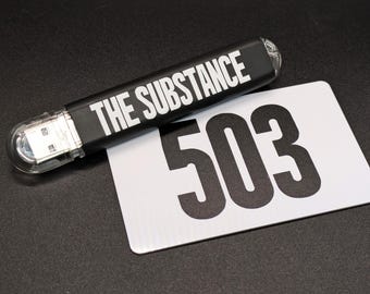 THE SUBSTANCE - Light-Up usb Flash Drive LED Light Thumb Drive and "503" Key Card
