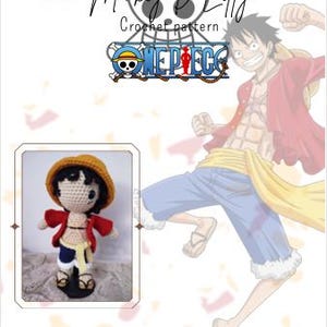 Monkey D Luffy Crochet pattern / Luffy One Piece crochet pattern