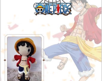 Patrón de crochet de Monkey D Luffy / Patrón de crochet de Luffy One Piece
