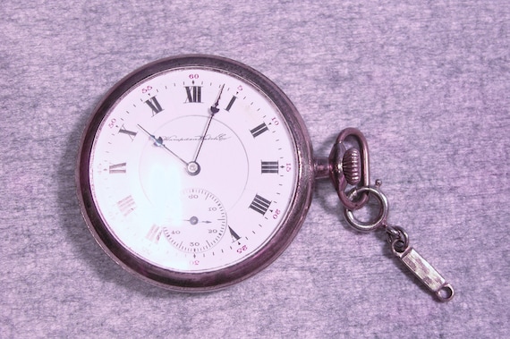 Vintage 1907 Hampden Pocket Watch 17 Jewels Etsy