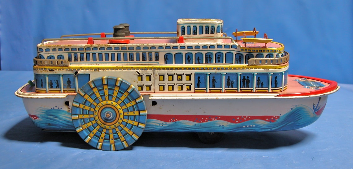 Battery Operated Showboat 1960'S Modern Toy Co. Japan Etsy