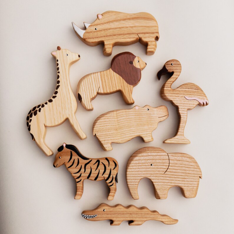 Set of African animals Wooden animal figurines Eco friendly gifts for kids Wooden toys educational lion elephant giraffe hippo rhinoceros - .id Set of African animals Wooden animal figurines Eco friendly gifts for kids Wooden toys educational lion elephant giraffe hippo rhinoceros - .id