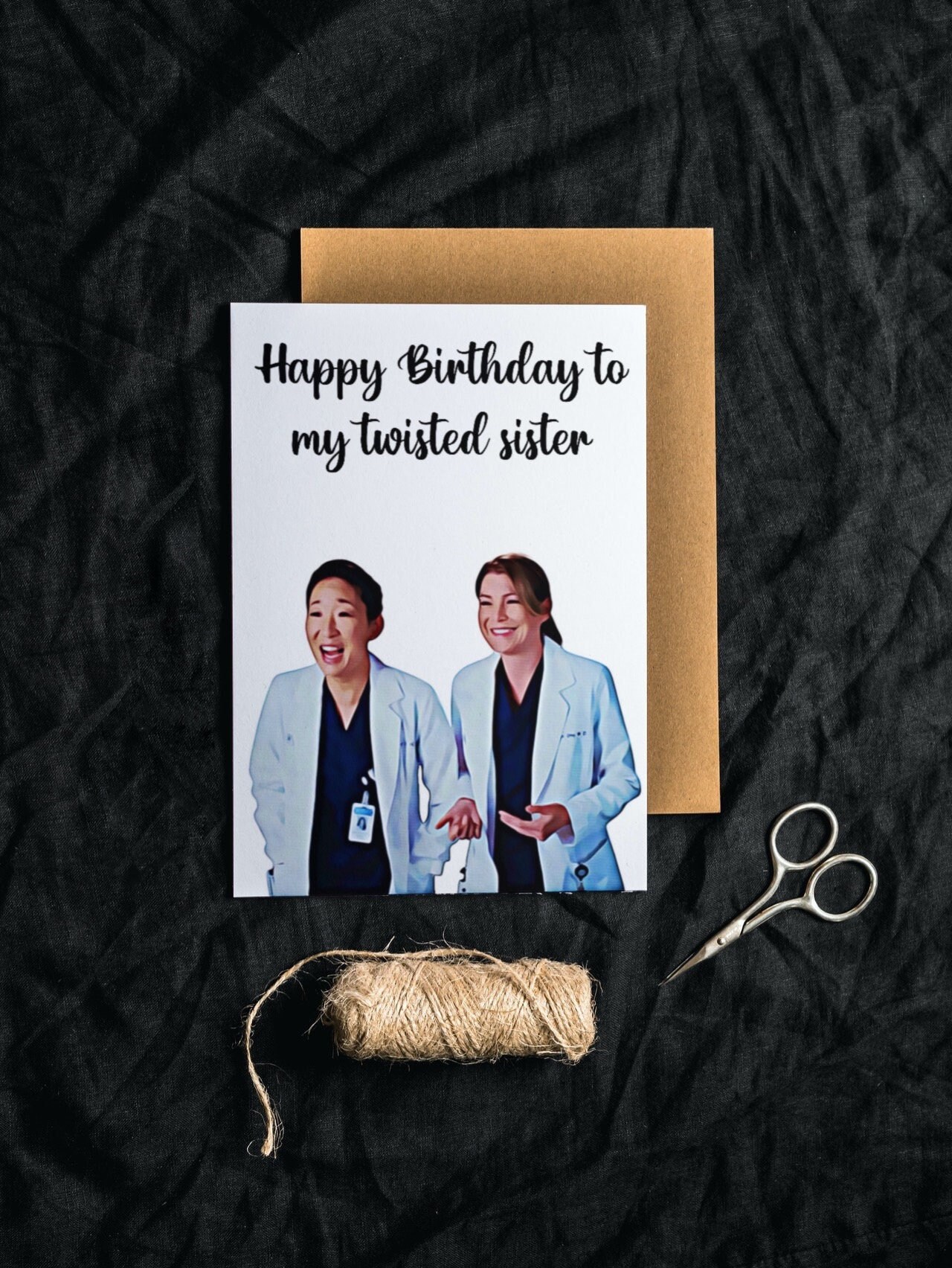 Joyeux Anniversaire A Ma Sœur Tordue Sœur Torsadee Carte Etsy Canada