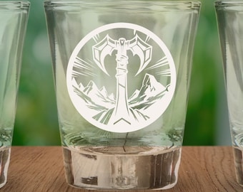 Engraved Character Class Shot glass 1.7 Oz gamer gift DnD TTRPG