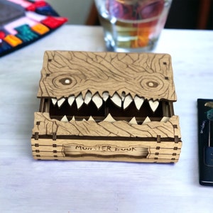 Monster Book- Gamers Card/Dice Storage- MTG storage- Jewelry- Personalized and Handcrafted