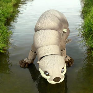 Cute River Otter fidget sensory toy articulated animal 3D printed Pet Otter