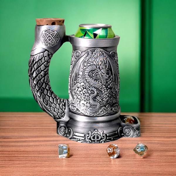 Dice Tower Can Holder | 3D Printed  – D&D Mug Companion | Player, Dungeon Master Gifts