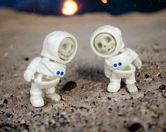 Stimulation articulée, petit squelette, astronaute, agitée, imprimée en 3D