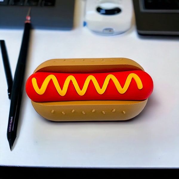 Secret Container Hot Dog Photo Prop Fake food, desk and room decor unusual stash container Jewelry trinket storage