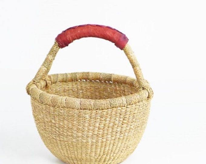 Round Yarn Market Shopping Ghana Basket  - Natural Dye Free