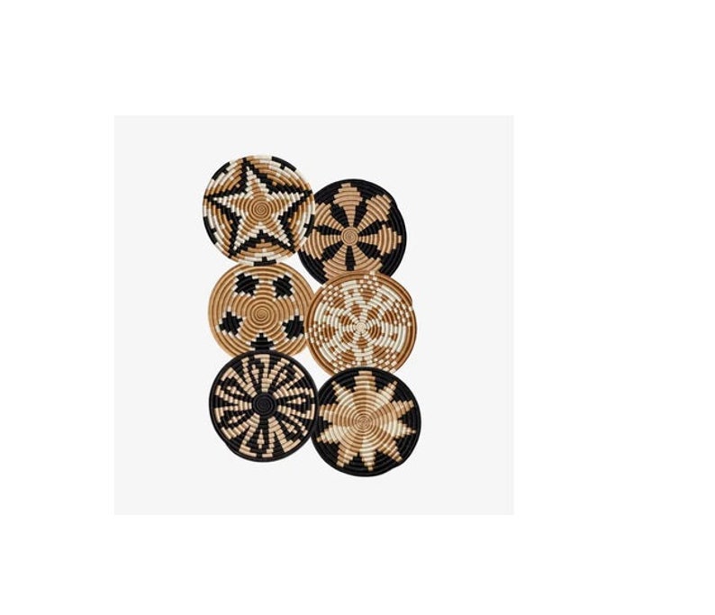 Trivet Pot Stand or Wall Hanging Art Decor Tan & Black Etsy