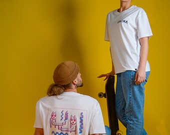 CAMISETA JUST CHILLING - 100% Algodón Orgánico - Pintura ecológica